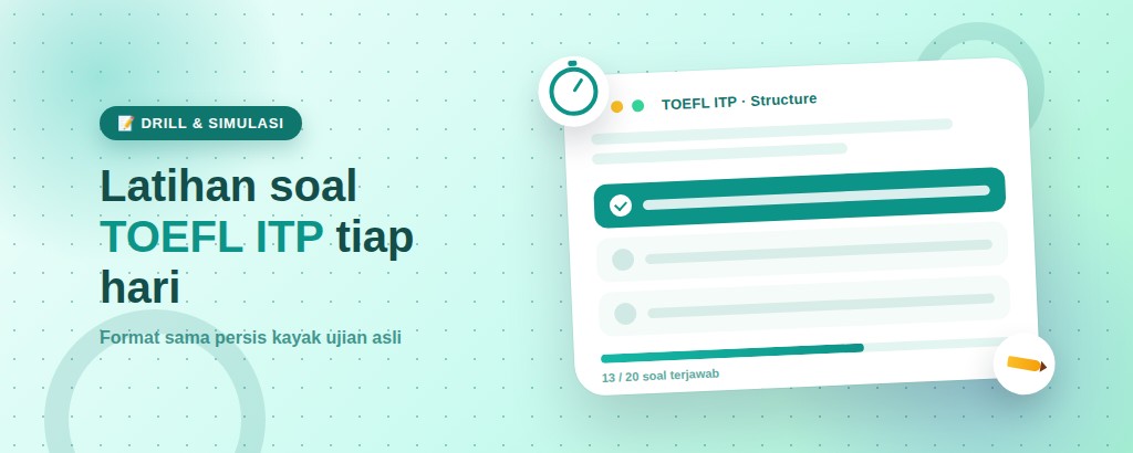 Drill & Simulasi TOEFL ITP Exolent
